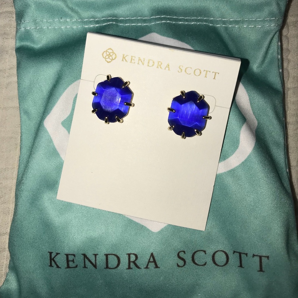 Kendra Scott retired Morgan cobalt blue earrings.